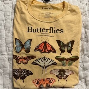Knitswell Yellow Butterfly Graphic Tee